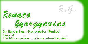 renato gyorgyevics business card
