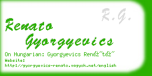 renato gyorgyevics business card